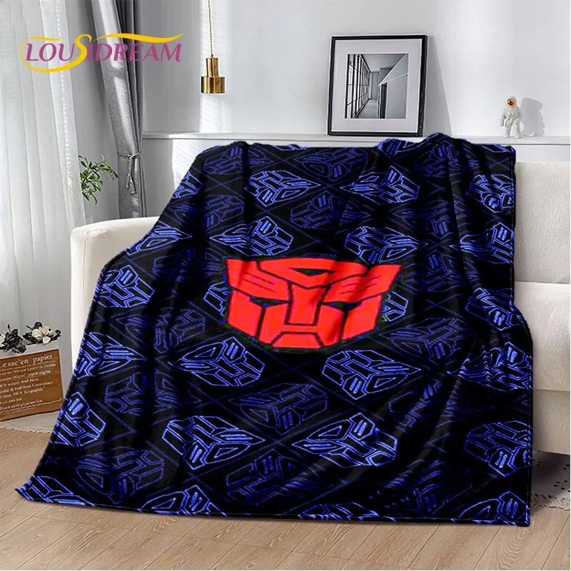 3D T-Transformers Cartoon Autobots Blanket,Soft Throw Blanket for Home Bedroom Bed Sofa Picnic Travel Office Rest Cover Blanket