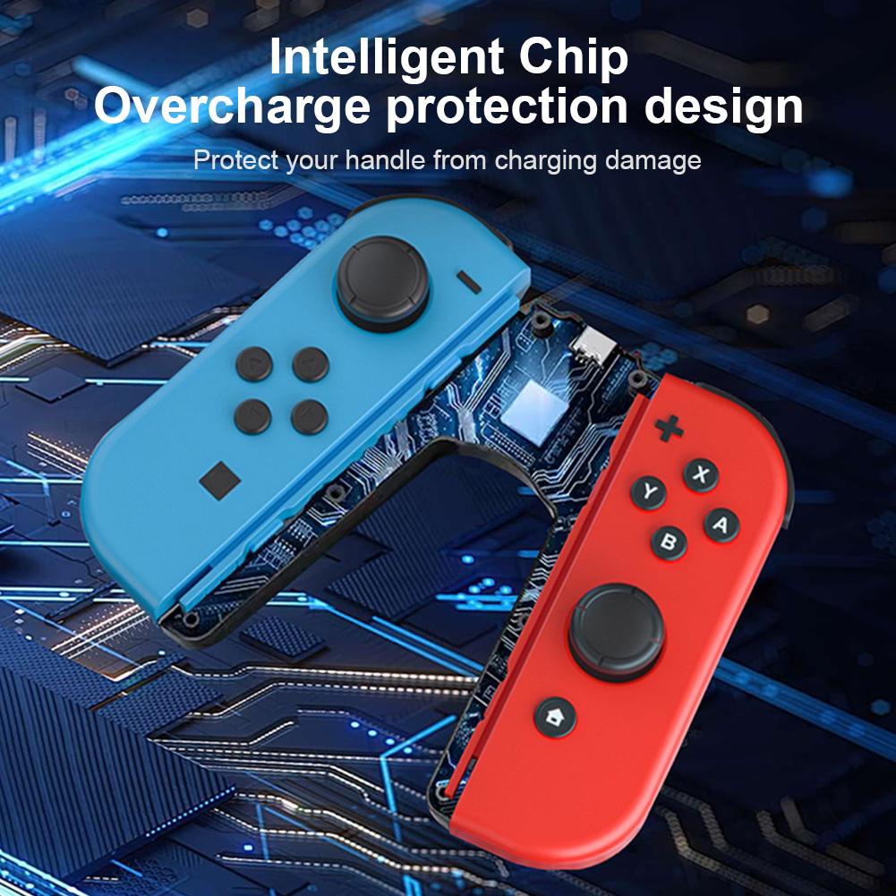 For Switch OLED Joy-Con Charging Grip Type C Mini Charging Dock Grip Charger Stand Controller Connector for Nintendo Switch OLED