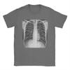 Skelett Brustkorb Röntgen Herren T-Shirts Lässige T-Shirts Kurzarm O-Ausschnitt T-Shirt Baumwolle Große Größen Oberteile