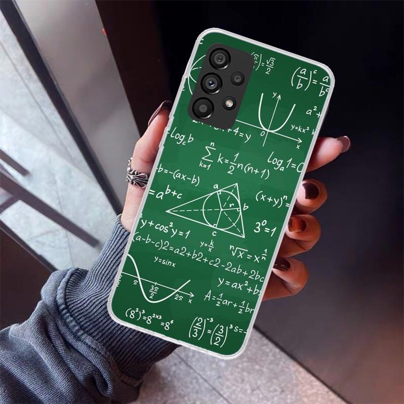 Physics Chemical Mathematics Phone Case For Samsung Galaxy A12 A52S A42 A32 A22 A51 A50 Note 20 Ultra 10 S10 Plus A71 A70 A31 A3