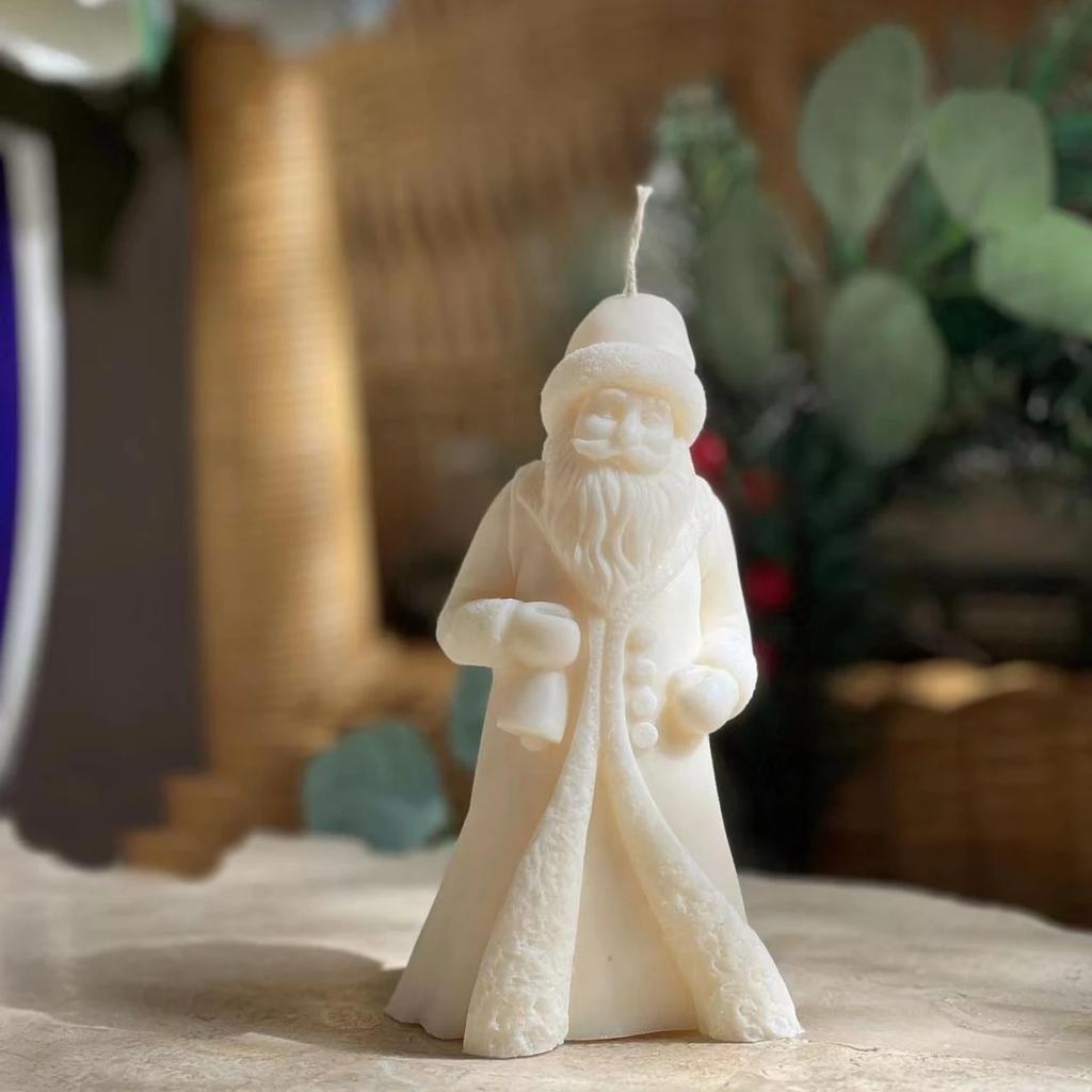 Snowman Santa Claus Silicone Mold Candles Plaster Christmas Ornaments Mould Handmade Soap Resin Gypsum Molds Christmas Tree Mpld