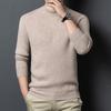 Fengxun Men's Premium Merino Wool Blend Half-High Collar Sweater