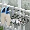 Balkonový sušák Multifunkční vnitřní a venkovní sušák na boty Zábradlí Parapet Závěsný minimalistický stojan na uskladnění oblečení
