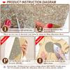 Bling Rhinestone Sticker DIY Car Decoration Stickers Self-Adhesive Hotfix Glitter Crystal Gem Sheet Sticker for Car&Craft Decor