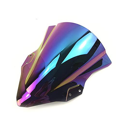 YUANYE Motorcycle Windscreen Windshield with Double Bubble for Ninja 400/250 (2018-2019) (Smoke)