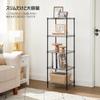 SONGMICS Rack Width 40CM Steel Rack 5 Tier Gap Storage Shelf Slim Kitchen Cart Bathroom Storage Storage Rack Height Adjustable Stylish Shelf Depth 30