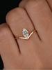 925 Sterling Silver Fashion Golden Marquise Series Zircon Ring For Women Engagement Wedding Simple High Quality Fine Jewelry