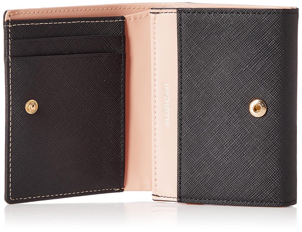 Jill Stuart Women's Gloria L-shaped Zipper Folding Wallet with Ribbon Motif, Cowhide Leather, JSLW3AS2