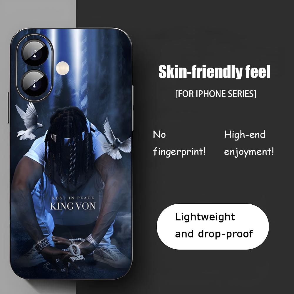 

Singer King V-vons Hot Cool Phone Case For iPhone 17 16 15 14 13 12 11 X XR XS 8 Plus Mini Pro Max Soft black Shockproof Cover iPhone 13 Pro