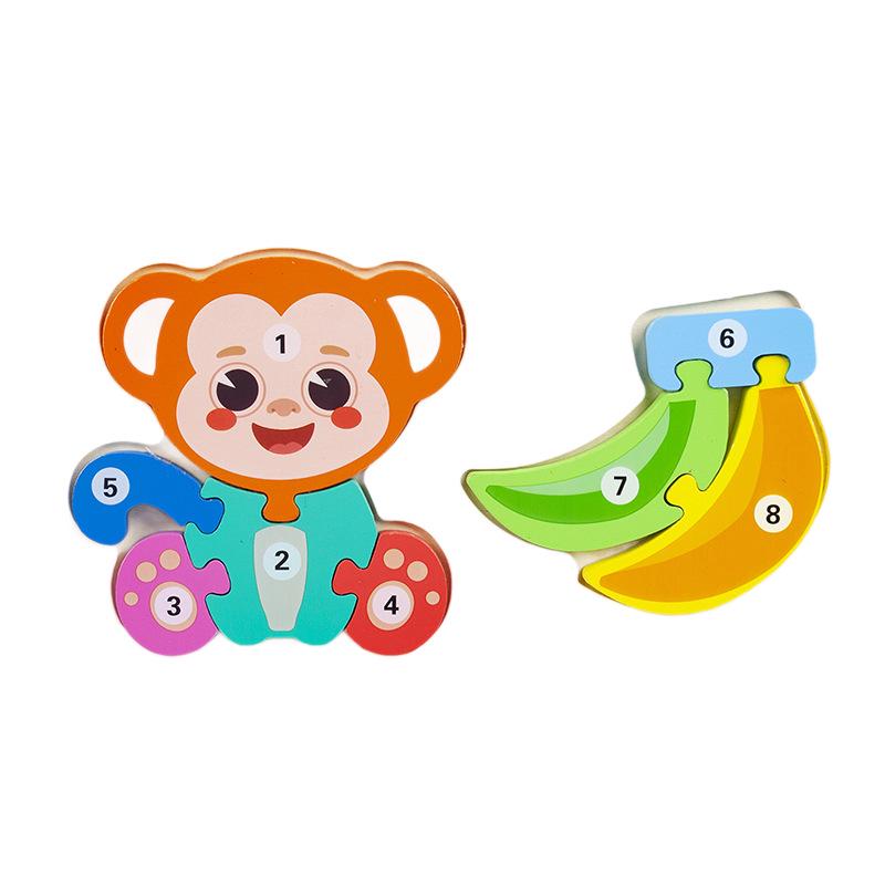 Toddler Montessori Puzzle: Animal Food Chain & Number Recognition Game.