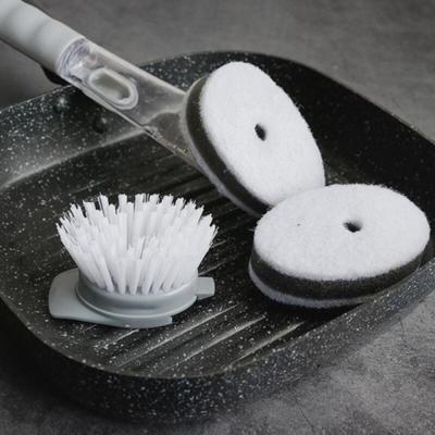 2-in-1 Multi-purpose Dishwashing Cleaning Brush, One-touch Brush, and Scrubber