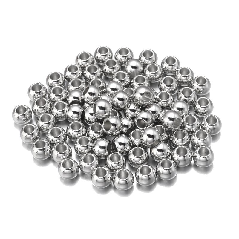 4-14mm CCB Beads Loose Spacer Round Beads For Jewelry Making Large Hole Beads DIY Charm Bracelet Necklace Supplies Wholesale