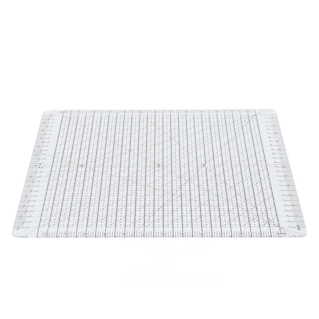 Quilting Ruler 12in Wide Transparent Acrylic Accurate Scale Black Grid Line Cut Ruler for Sewing