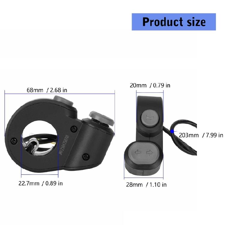 Horn Turn Light Switches Electric Scooter Turning Handlebars Button for G65/F2Pro Electric Scooter Accessories
