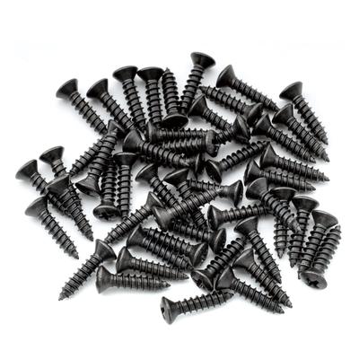 Musiclily Ultra 3x12mm Stainless Steel Pickguard Screws for Fender Black of Stratocaster/Telecaster Guitars/Bass, (Pack 50)
