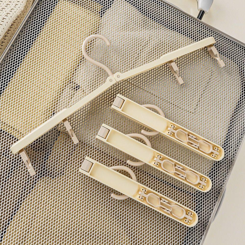 Portable Travel Clothes Rack Multi-functional Clothes Drying Tools Foldable Clothes Hanger