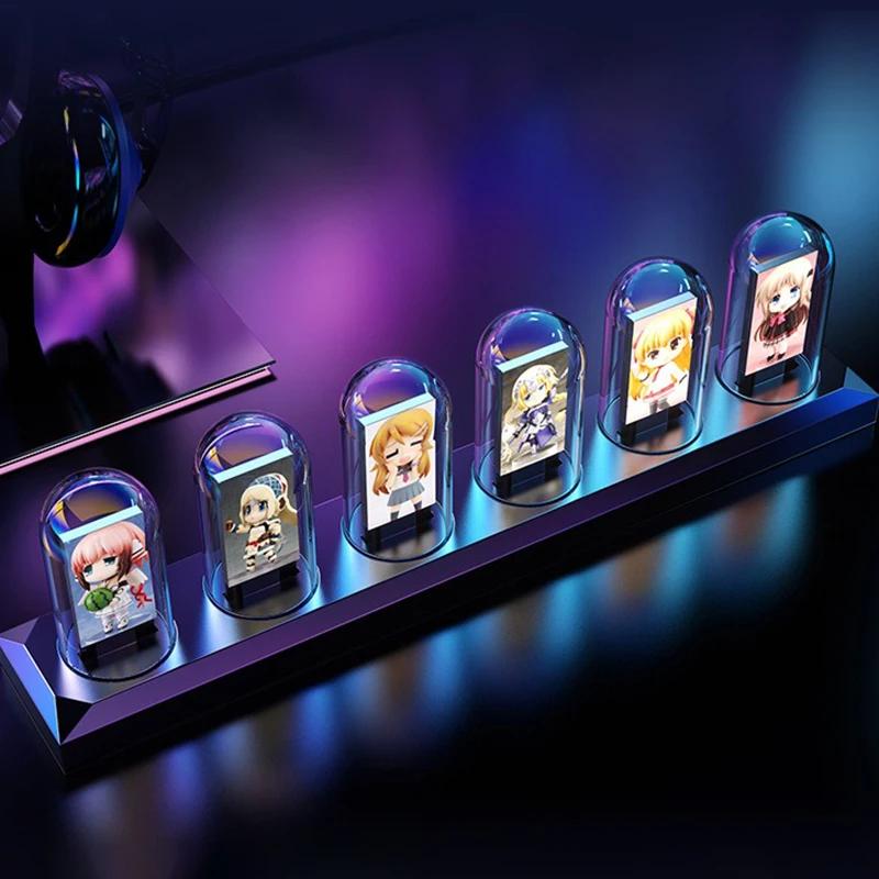 Smart Retro Silent Alarm Clocks RGB Digital Led Luxury Elegant Nixie Tube Clock Flip Nordic Desk Clock Room Unique Design Clock Office Decorating