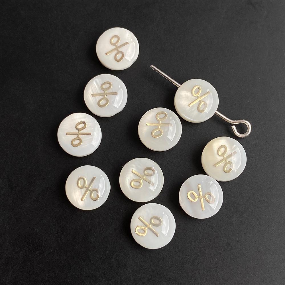 Shell Bronzing Moon Star Hearts Bead Charm Round White Freshwater Pearl of Shell Bead for Jewelry Making Diy Necklace Accessory