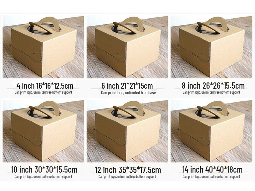 Tall Kraft Paper Cheesecake Box with Window - Available in 4/6/8/10 inch for Mille-feuille and Baking Takeaway.