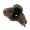 Unisex Warm Fleece Lined Peaked Cap Winter Hat With Ear Protection Adjustable Fit Cotton Blend Beanie Cold Weather