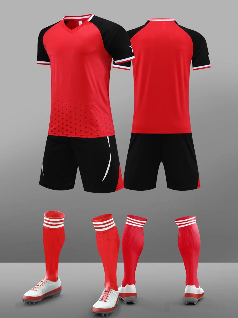 

Same Football Uniform Set For Boys And Girls, Summer Short-Sleeved Training Uniform, Breathable And Quick-Drying Student Competition Training Uniform 4XS красный