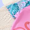 Girls' Summer Flamingo & Coconut Print Two-Piece Swimsuit Set
