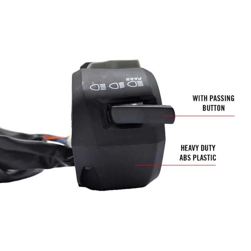 Motorcycle Multifunctional Handlebar Switch Easy To Install Motorcycle Switch Assembly Motorcycle Accessories for Bike 