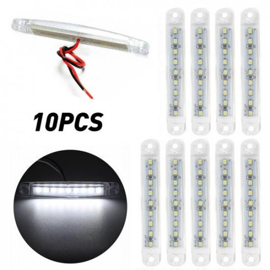 10X LED Sealed Side Clearance Light Marker For Truck Trailer Lorry Bus White R