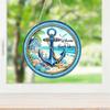 2D Flat Acrylic DIY Beach House Hanging Diamond Art Kits Wall Door Decoration