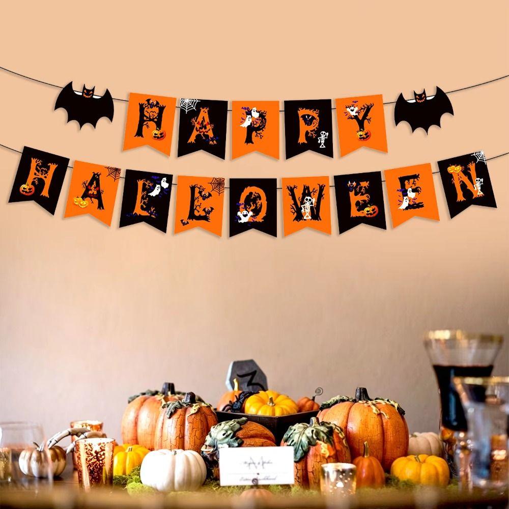 5 Stuks/Set Creatieve Halloween Slingers Halloween Vlag Halloween Hangdecoratie Raamdecoratie