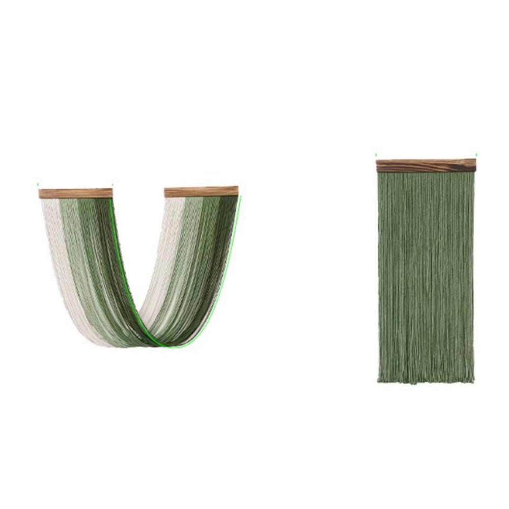 Hand-Woven Wall Hanging Tapestry Tassel Cotton Rope Tapestry Boho Decor Curtain Tapestry Dorm Room