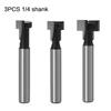 1/3Pcs 5/16 3/8 1/2 T-Slot Keyhole Cutter Router Bit Woodworking Milling Tool