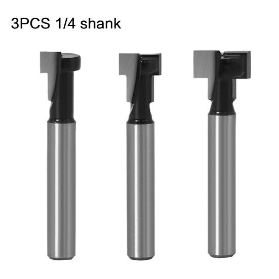 1/3Pcs 5/16 3/8 1/2 T-Slot Keyhole Cutter Router Bit Woodworking Milling Tool