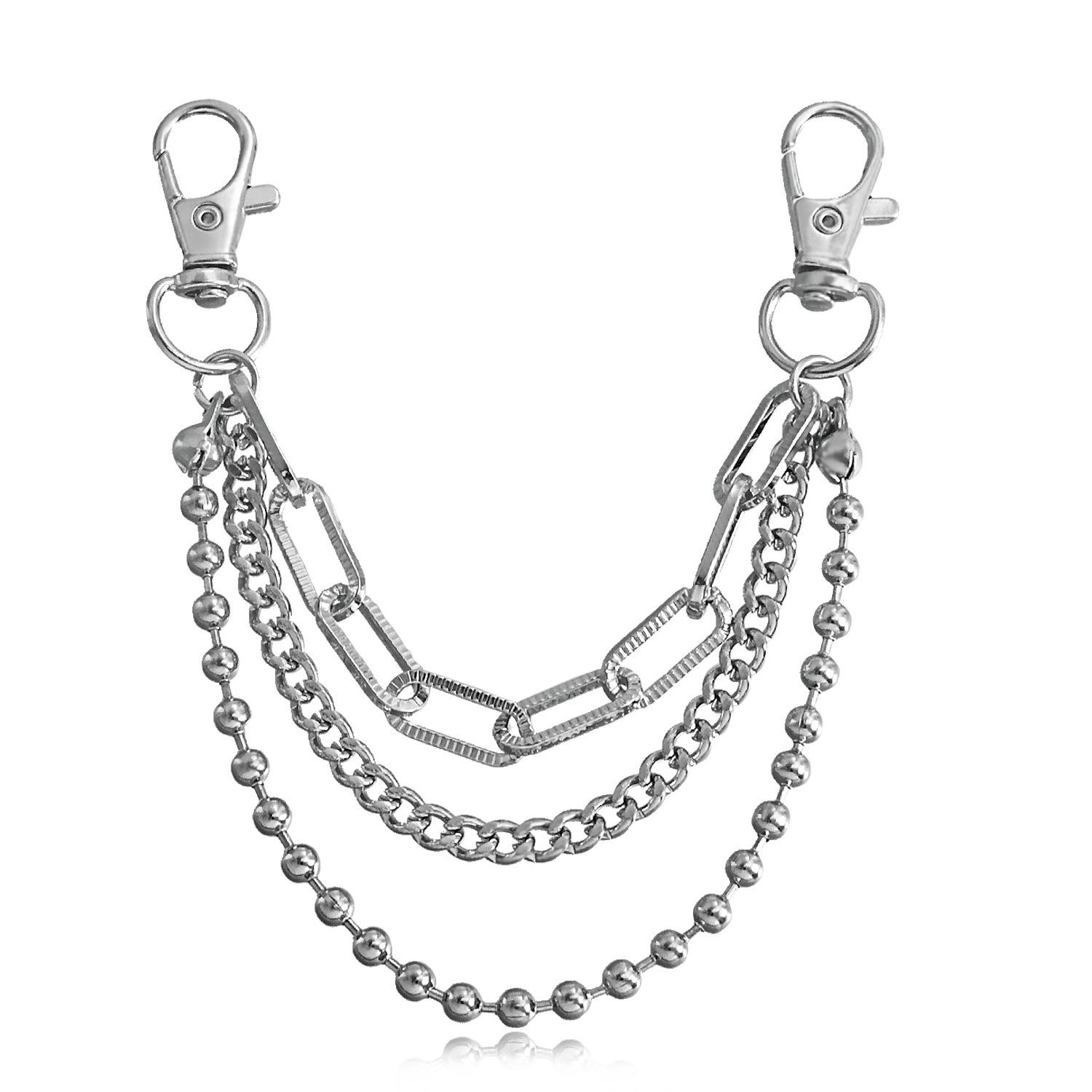 

Sports retro beaded chain anklet hip hop personality multi-layer shoe chain accessories