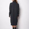 GMXIA Women's High Neck Knit Dress Autumn and Winter New Loose Inside-out Solid Color Thin Sweater Dress