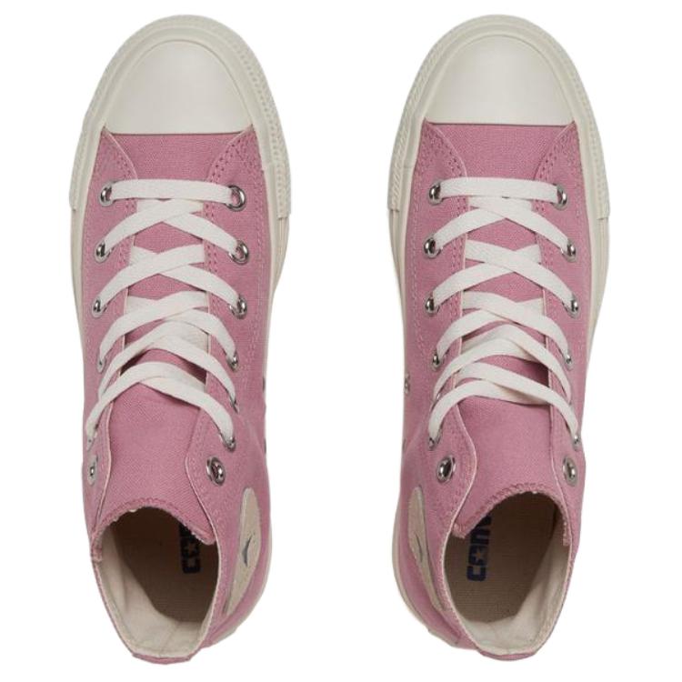 Converse Chuck Taylor All Star Heartpatch Hi Round Toe Lace-Up Durable Shock Absorbing High-Top Canvas Shoes Unisex Sneakers Pink 5SC704