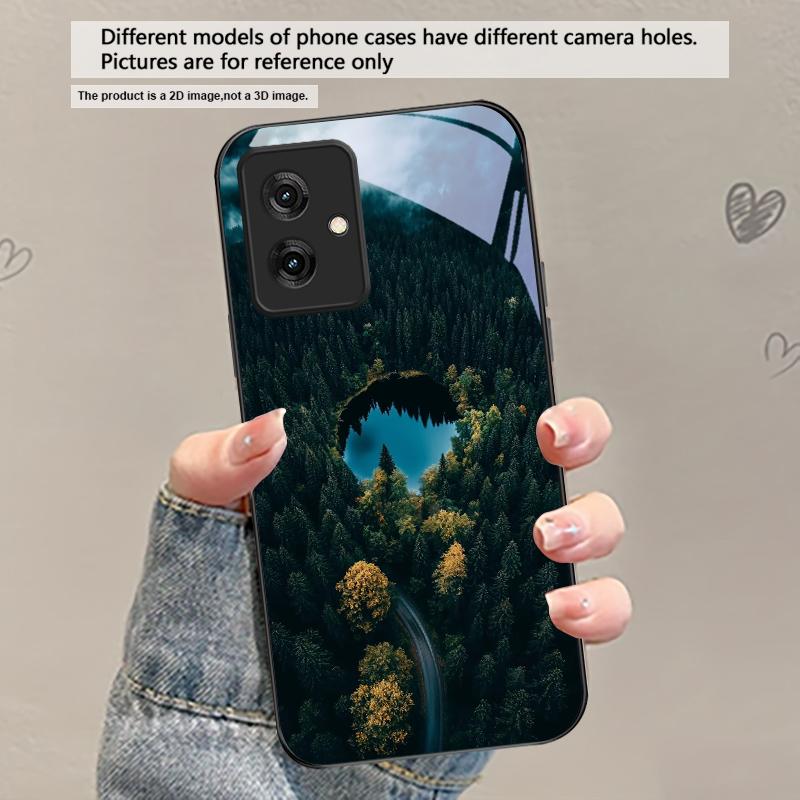 Forest Stream Pattern For Motorola Moto Edge 20 Lite 30 Pro 40 Neo 50 Ultra G45 G54 G55 G75 G84 G85 G Play 23 Glass Phone Case
