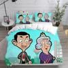 3D Mr Bean Bettwäsche Set Bettdecke Steppdecke Bettbezug Kissenbezug Zeichentrickserie Heimtextilien Schlafzimmer Dekor