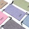 Glasses Bag Microfiber Linen Colorful Fashion For Men Women Sunglasses Eyeglasses Glasses Box Dust Proof Portable Soft