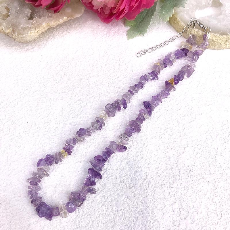 

Богемне агатове намисто-чокер з натуральної кришталевої крихти Pebble Necklace 5-8cm 20-38g