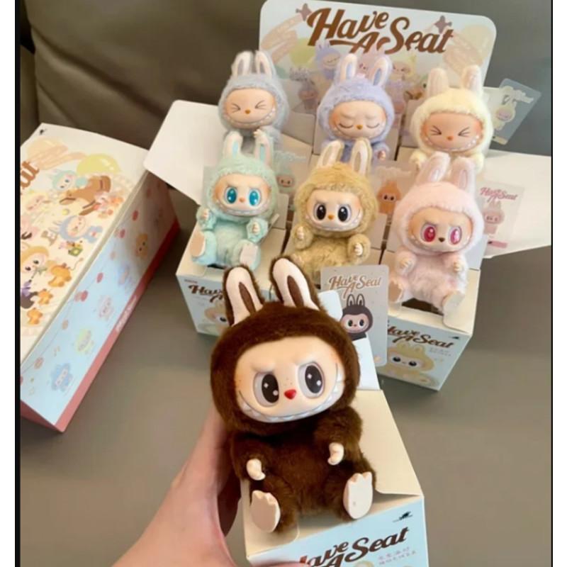 Labubu Sitting 1:1 High Quality Macaron 2nd The Monsters Party Vinyl Plush Blind Box Decorative Surprise Box Doll Collection