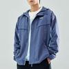 Anta Life Series Loose Logo Casual Windproof Warm Hooded Jacket Men Outerwear Light-Ink-Blue 952148640-2