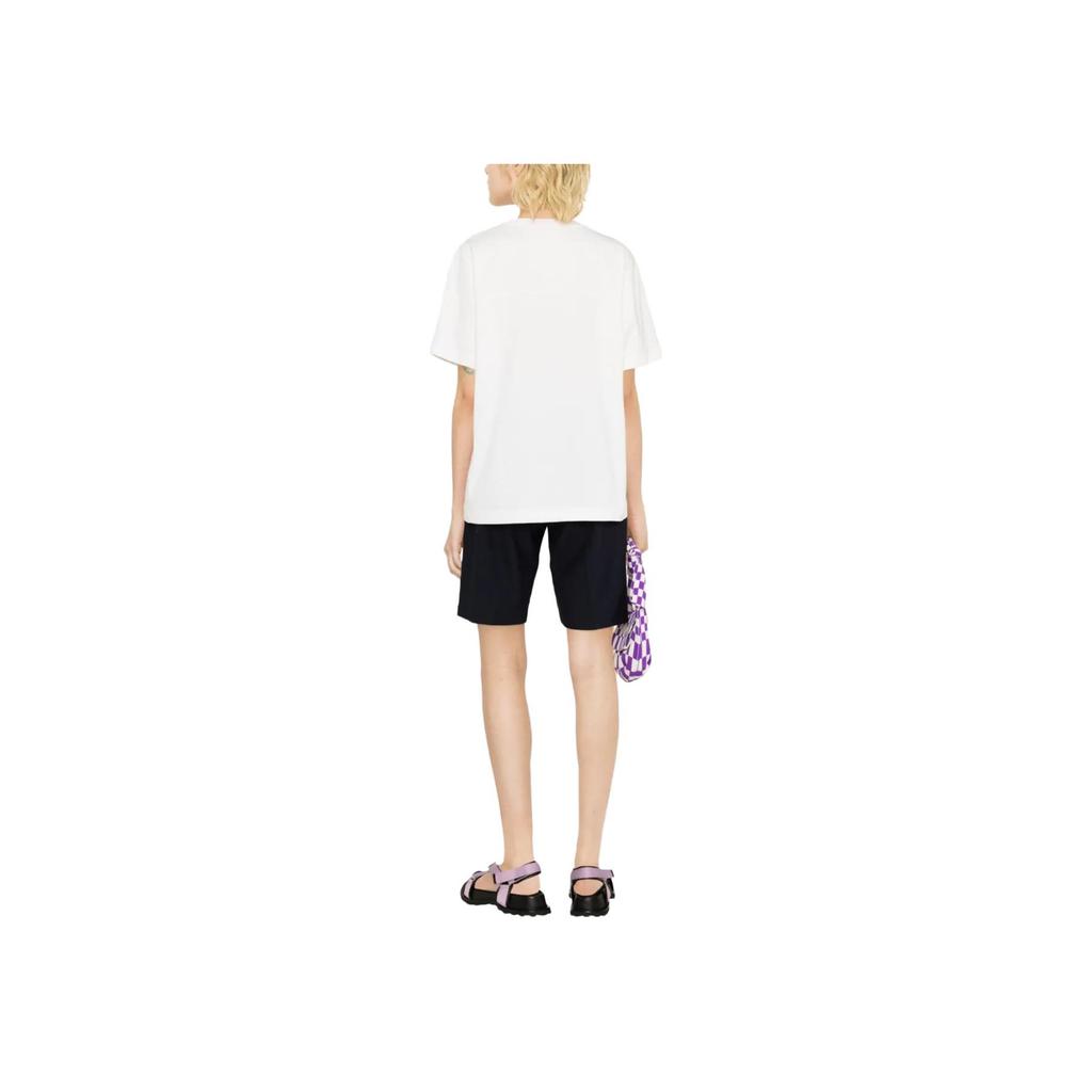 Moncler SS23 Logo Striped Print Crew Neck Short Sleeve Drop Shoulder T-Shirt Women Tops I10938C00027829HP033