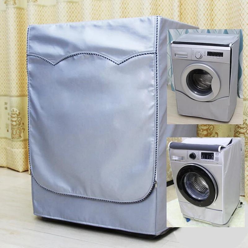 Drum Washing Machine Cover Waterproof Full Shading Sunscreen Roller Dust Proof Cover for Front Load Wash Dryer Protector