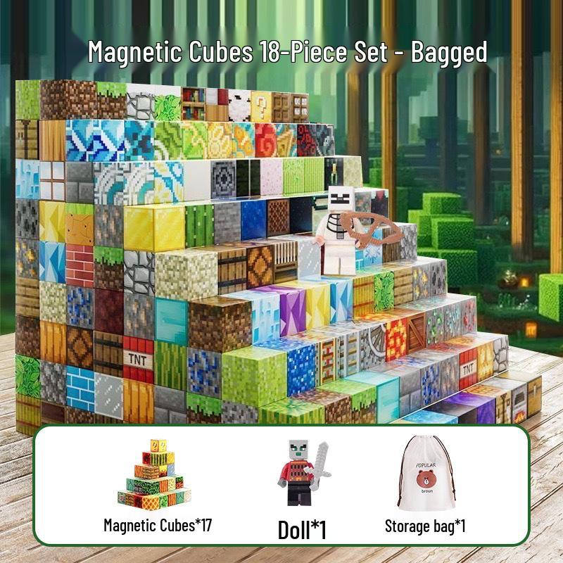 My Magnetic World: Large Magnetic Building Block Set for Kids