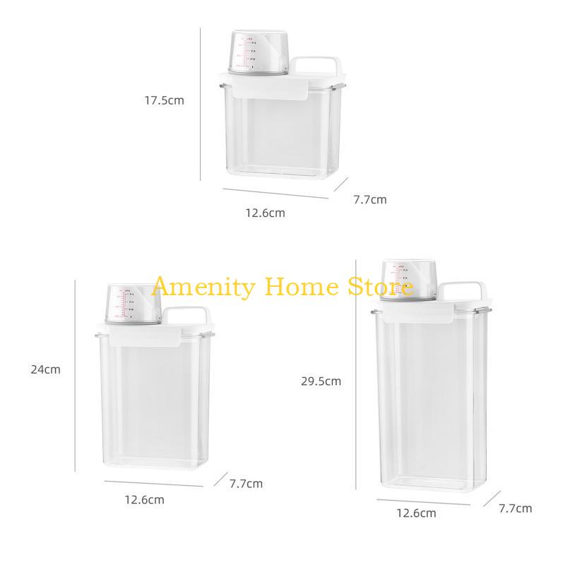 F26C Laundry Detergent Storage Box with Handle and Lid Sub-Bottling Washing Powder