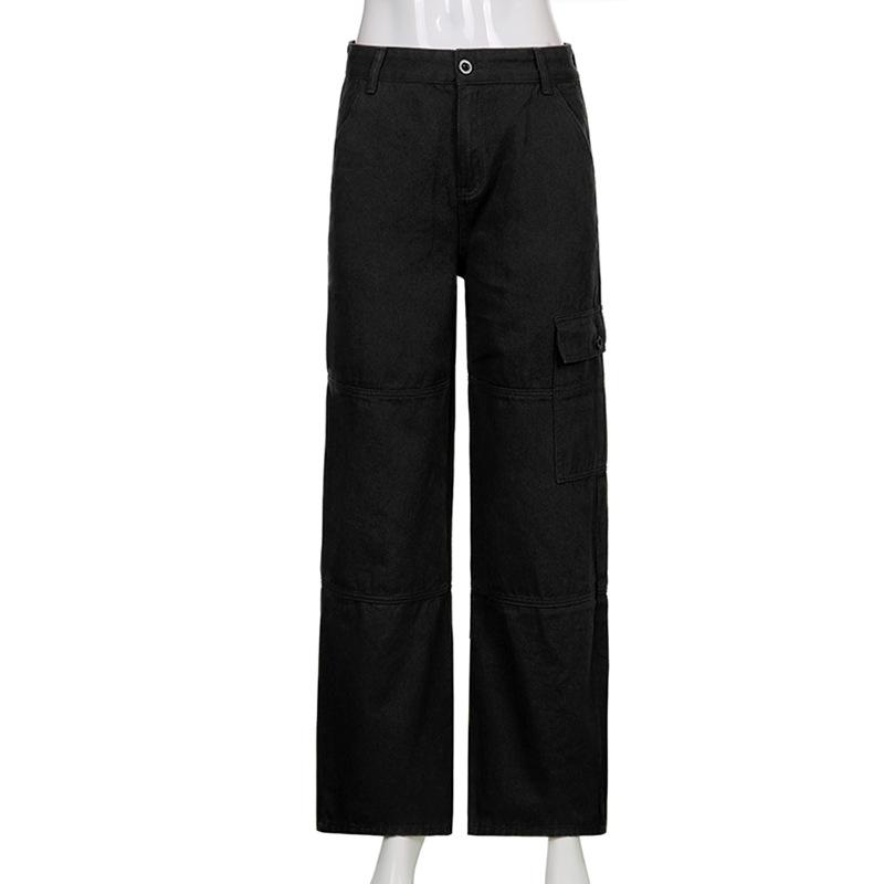 Harajuku Streetwear Oversize Summer High Waist Women's Casual Wide Leg Cargo Pants for Women Baggy Pants Woman Trousers
