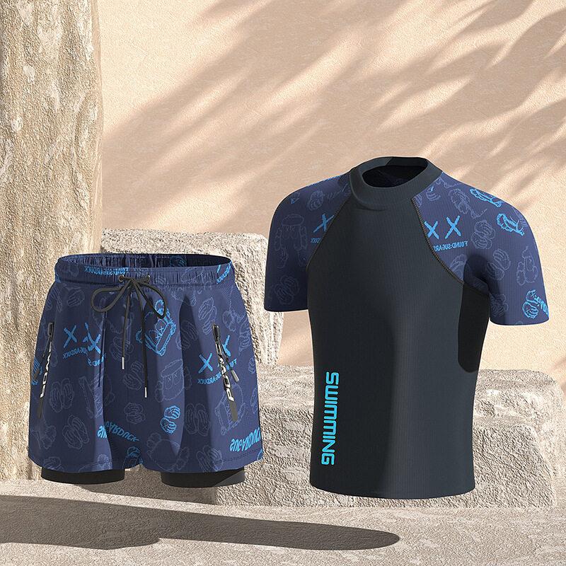 (L-5XL)Badebukser for menn Anti forlegenhet Løs raskt tørr badeshorts for menn ved sjøen Badedrakt Hot Spring Badetøy