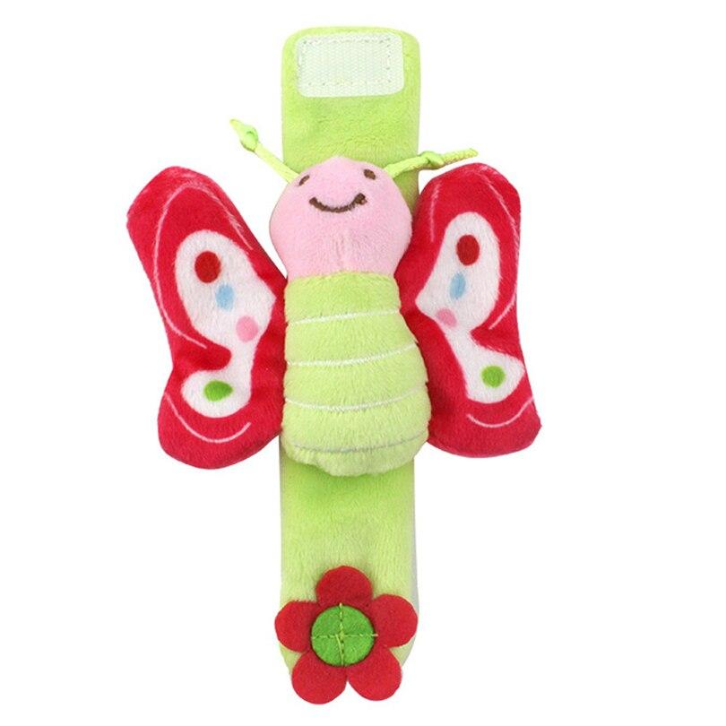 Wrist Rattle Baby Multi Shape Soft Plush Toys Animals Watch Band Wrist Bell Kids Bee Monkey Make Noise Rattles For Newborns