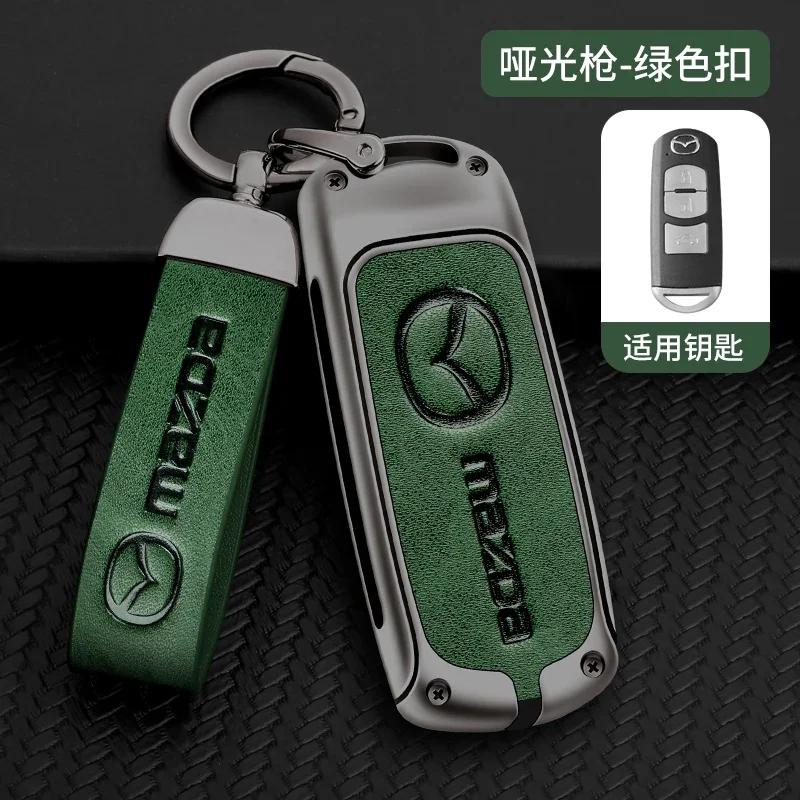 2025 Hot Metal&Leather Car Key Case Cover Bag Protector For Mazda 2 3 6 BL BM GJ Axela Atenza Demio CX-5 CX5 CX-3 CX-7 CX8 CX-9